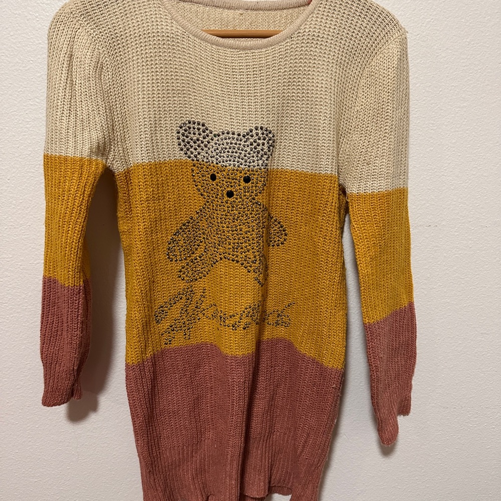 Colorful Bear Pattern Sweater